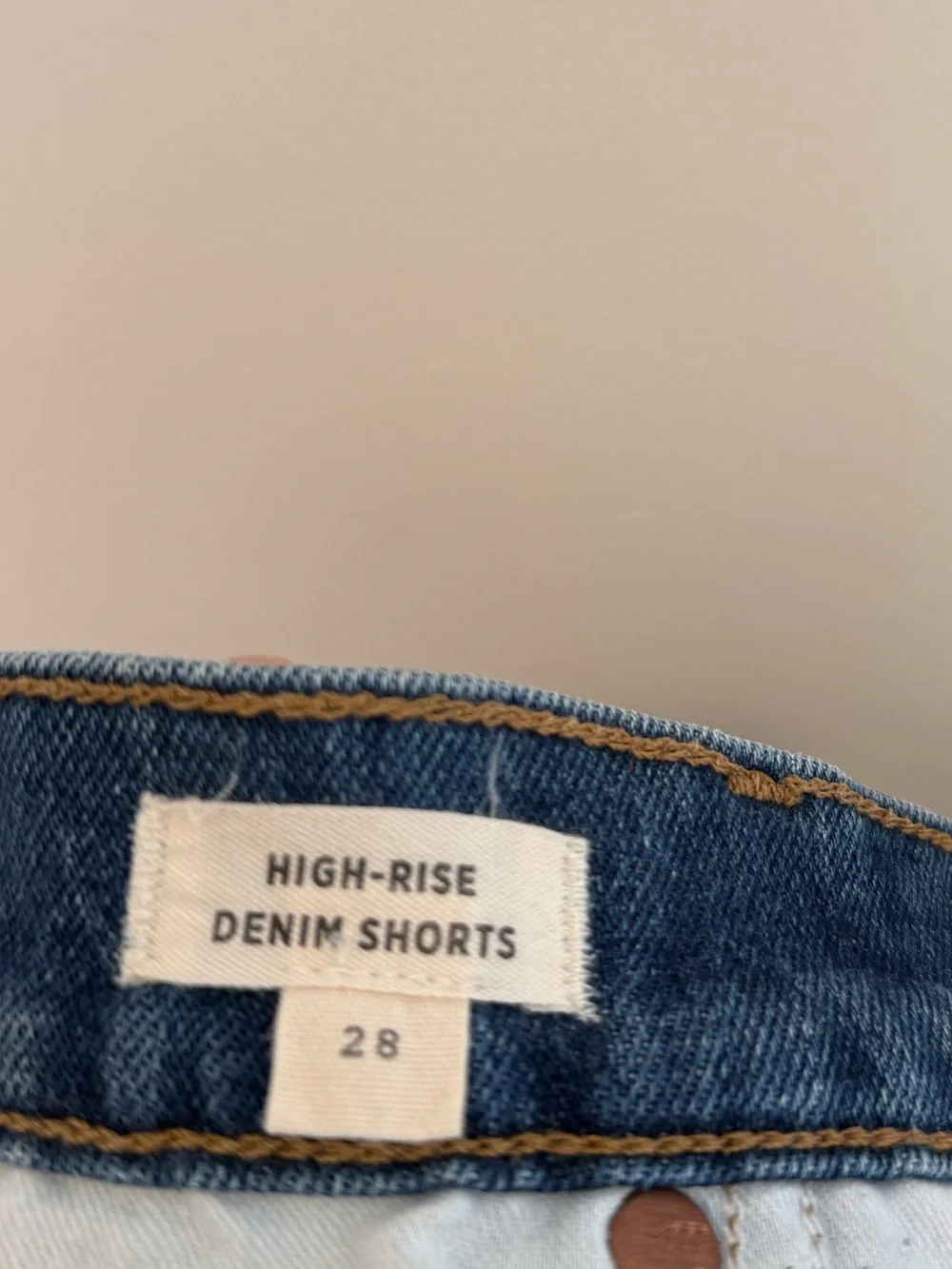 MADEWELL High-Rise Button-Front Jean Shorts